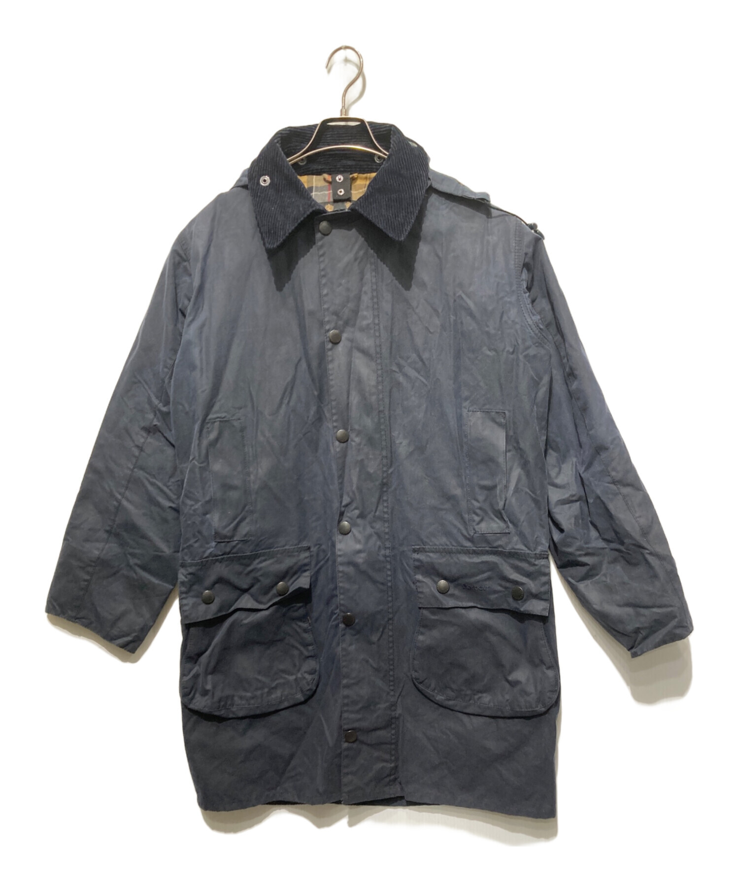 barbour border オイルドジャケット　ネイビー　36 中古・古着通販】Barbour (バブアー) Border Wax Jacket/オイルド