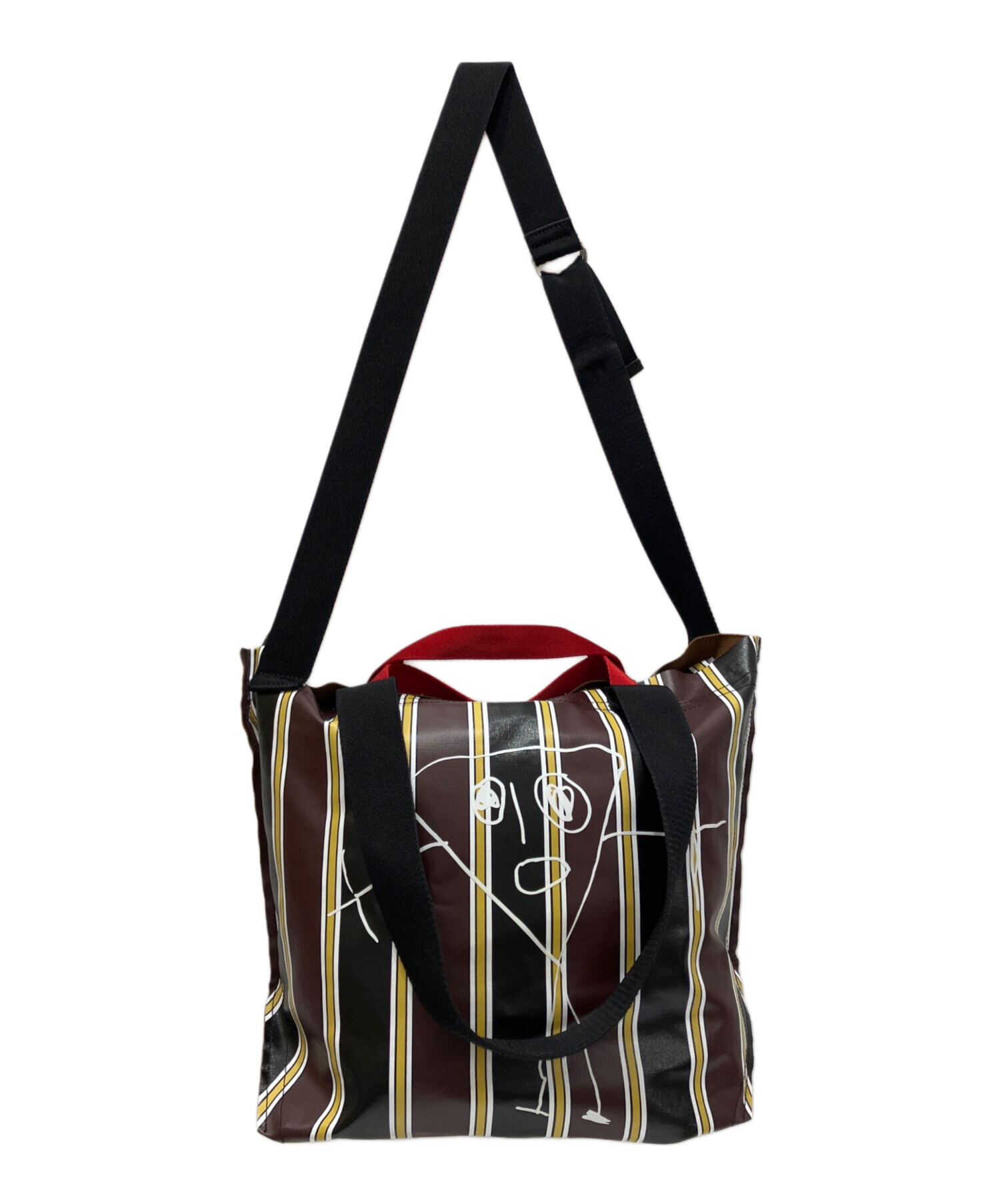 plan c 3way バッグ 中古・古着通販】PLAN C (プランシー) ストライプ3WAYバッグ｜ブランド