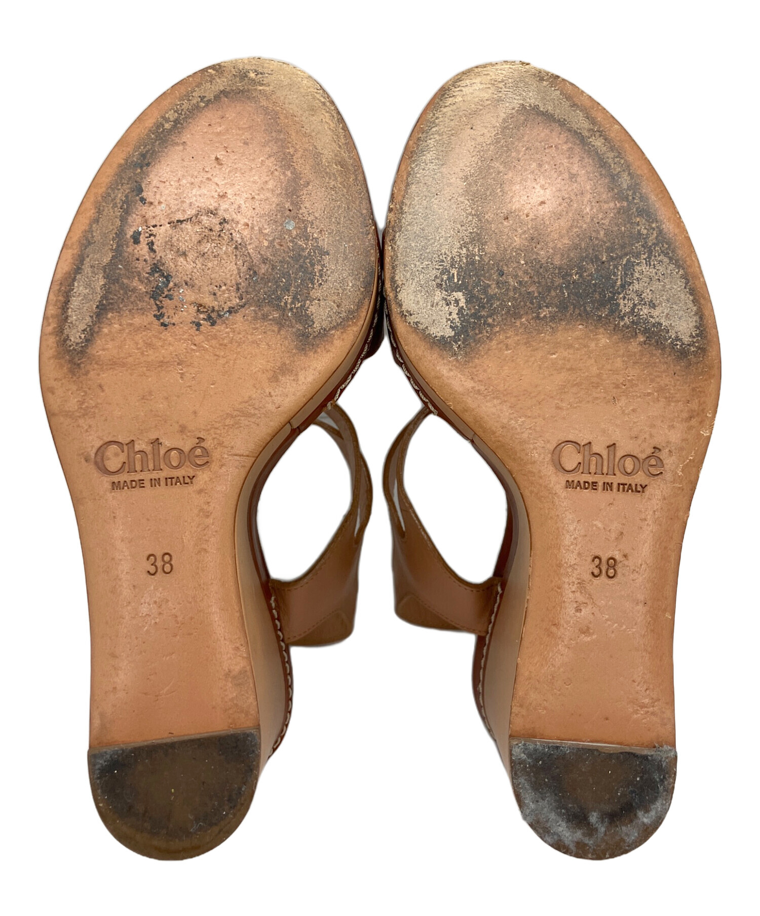 中古・古着通販】Chloe (クロエ) ウェッジソールサンダル ブラウン