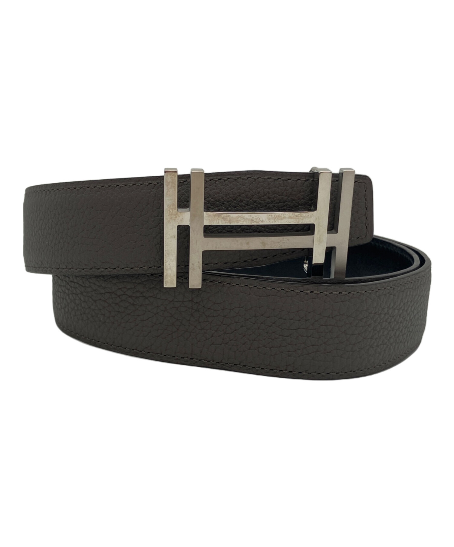 中古・古着通販】HERMES (エルメス) Hベルト アッシュ オ カレ グレー