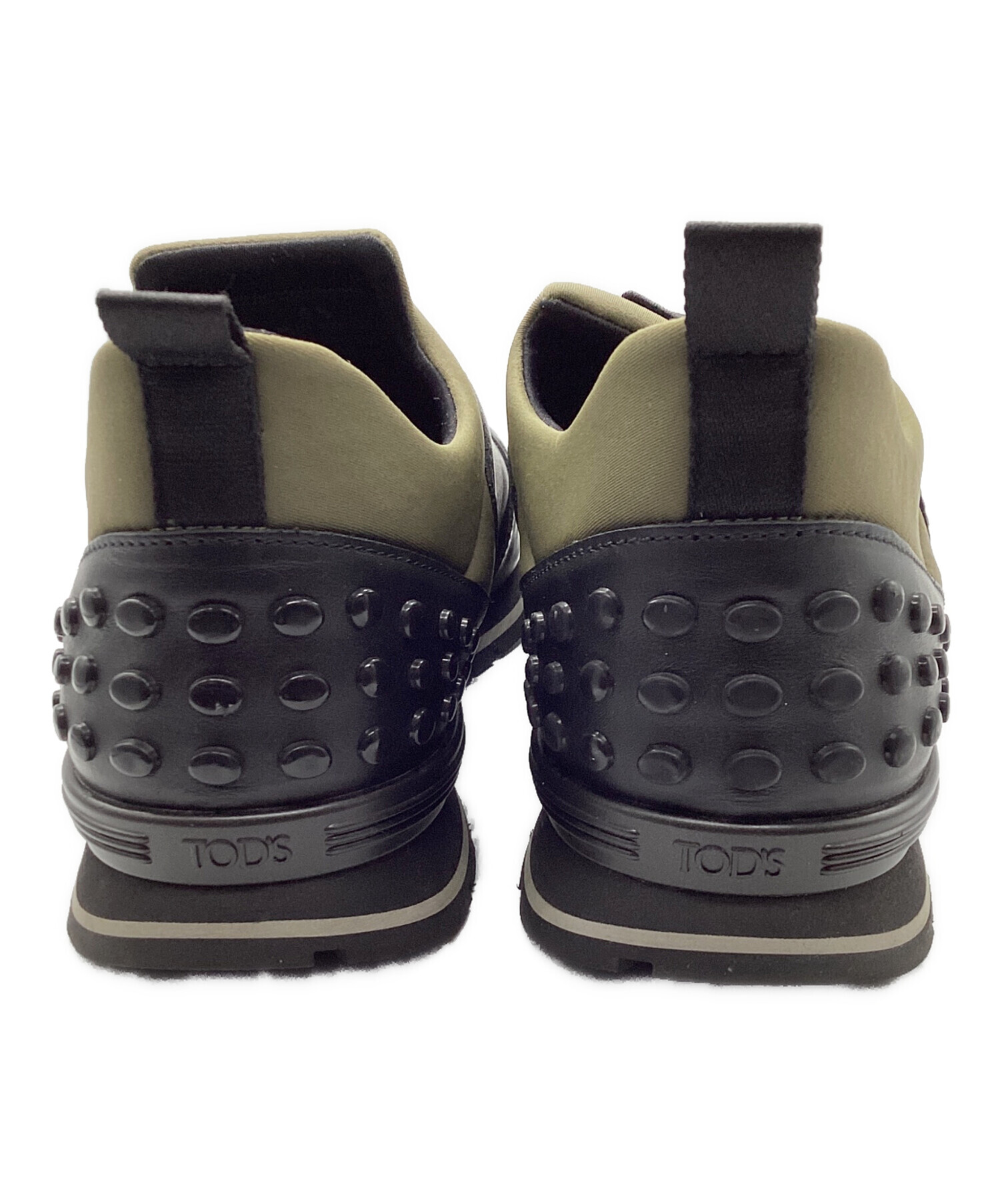 中古・古着通販】TOD'S (トッズ) レザースニーカー カーキ サイズ:6.5