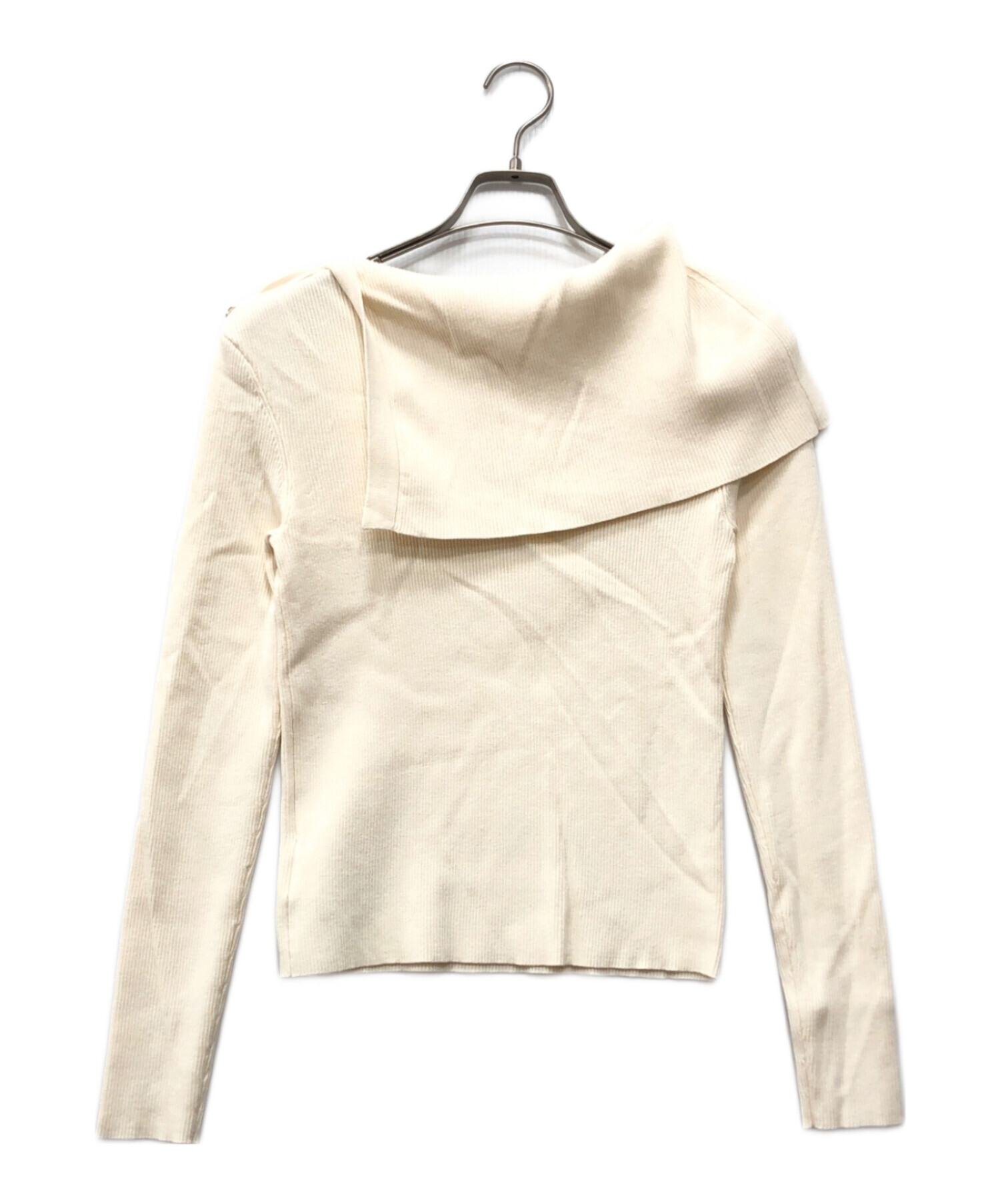 NOBLE ショルダーボタンタイトリブニット NOBLE ノーブル ショルダー