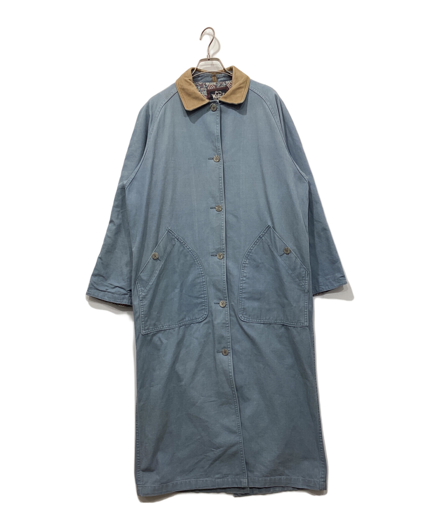 中古・古着通販】WOOLRICH (ウールリッチ) レザーカラー デニムコート