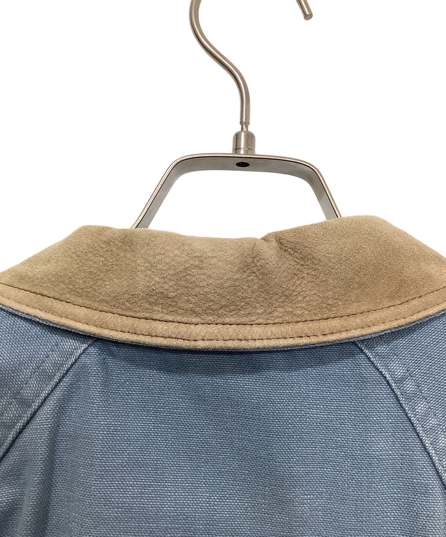 中古・古着通販】WOOLRICH (ウールリッチ) レザーカラー デニムコート