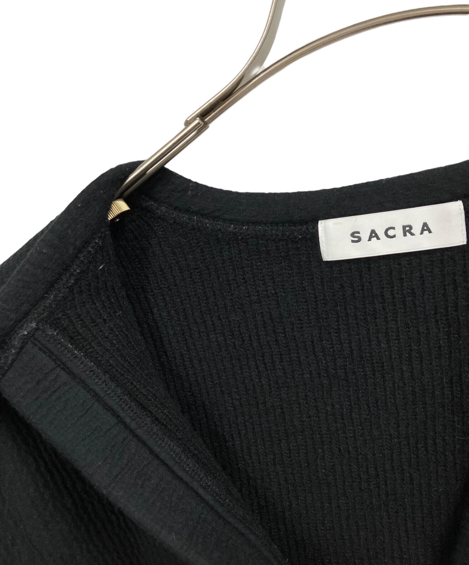 中古・古着通販】SACRA (サクラ) ウールコットンVネックカットソー