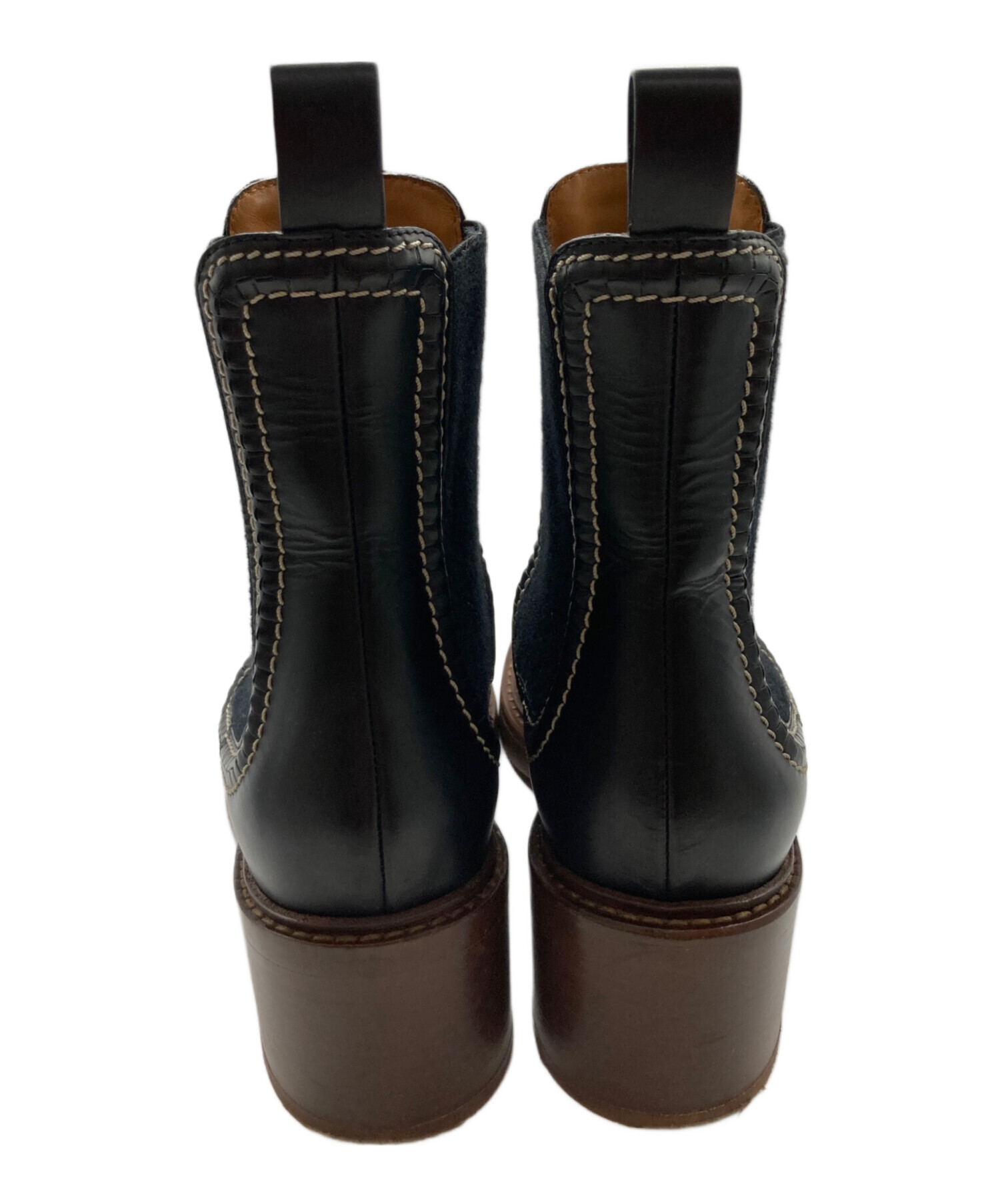 中古・古着通販】Chloe (クロエ) チェルシーブーツ ブラック サイズ:37