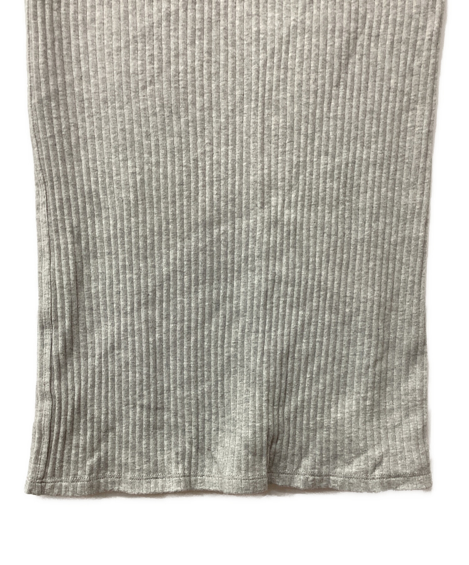中古・古着通販】BASERANGE (ベースレンジ) リブラップスカート グレー