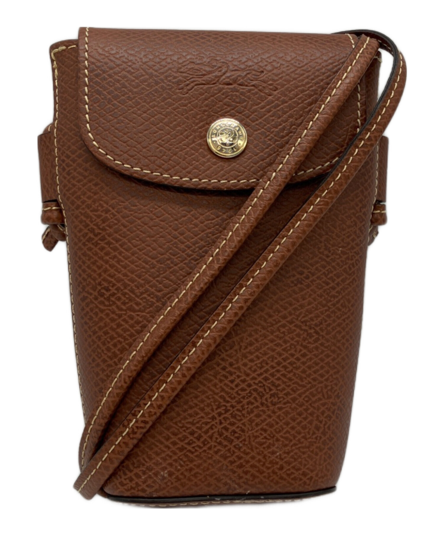 LONGCHAMP ロンシャン 財布・ケース - 茶 【古着】【中古】 ロンシャン 二つ折り長財布 レディース Longchamp 中古 : Rehello by