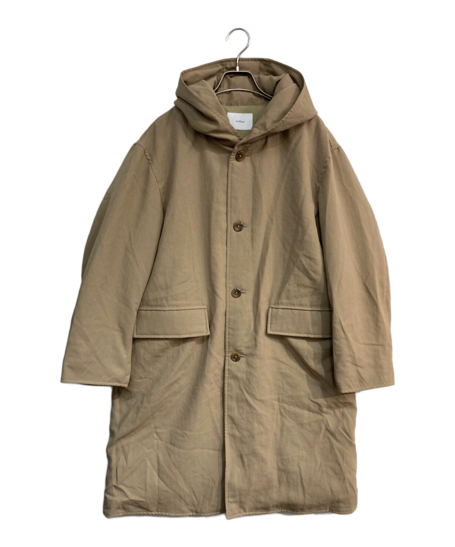中古・古着通販】miffew (ミフュー) フーデッドロングダウンコート 