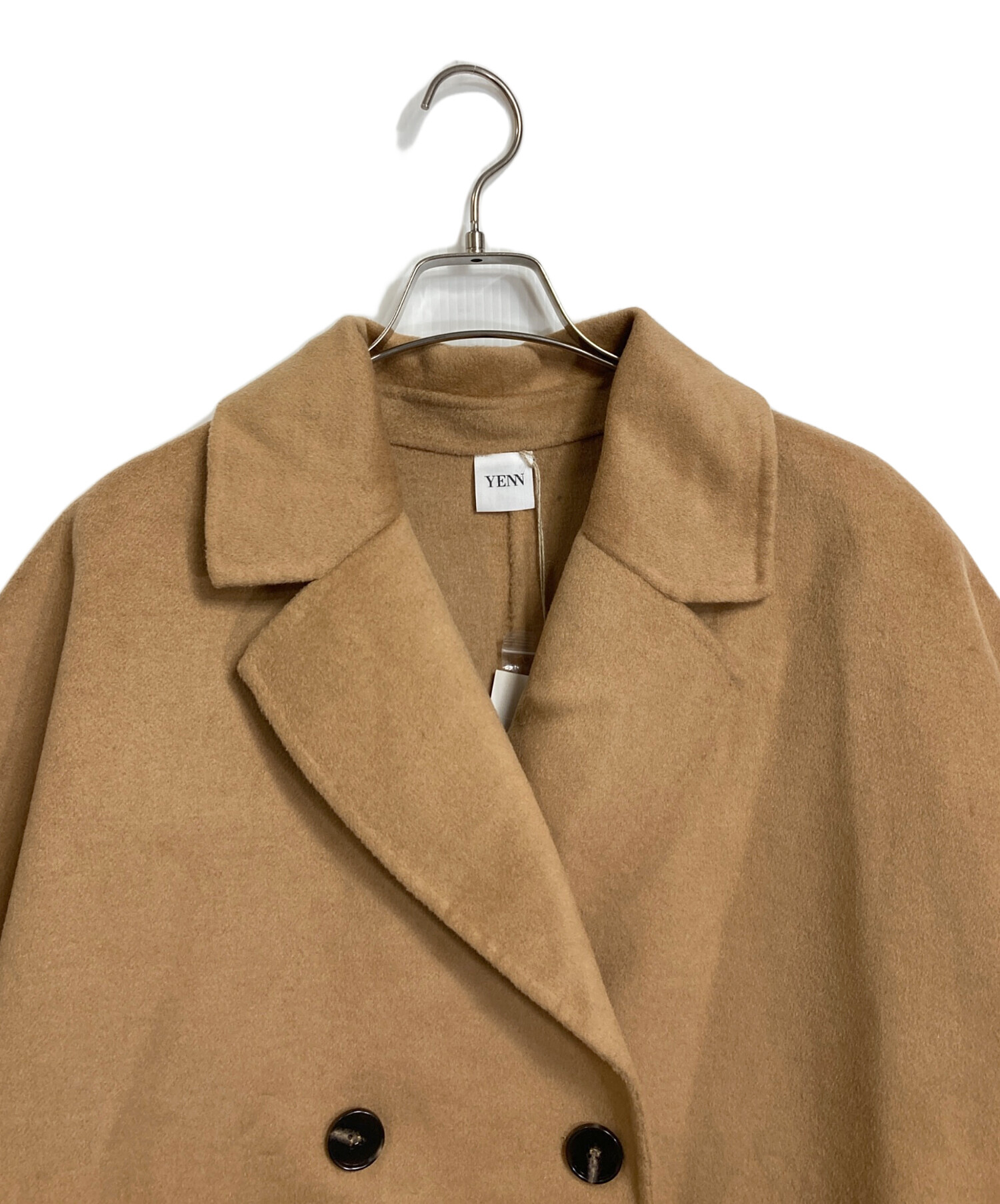 中古・古着通販】YENN (イエン) DOUBLE FACE CAPE JACKET キャメル