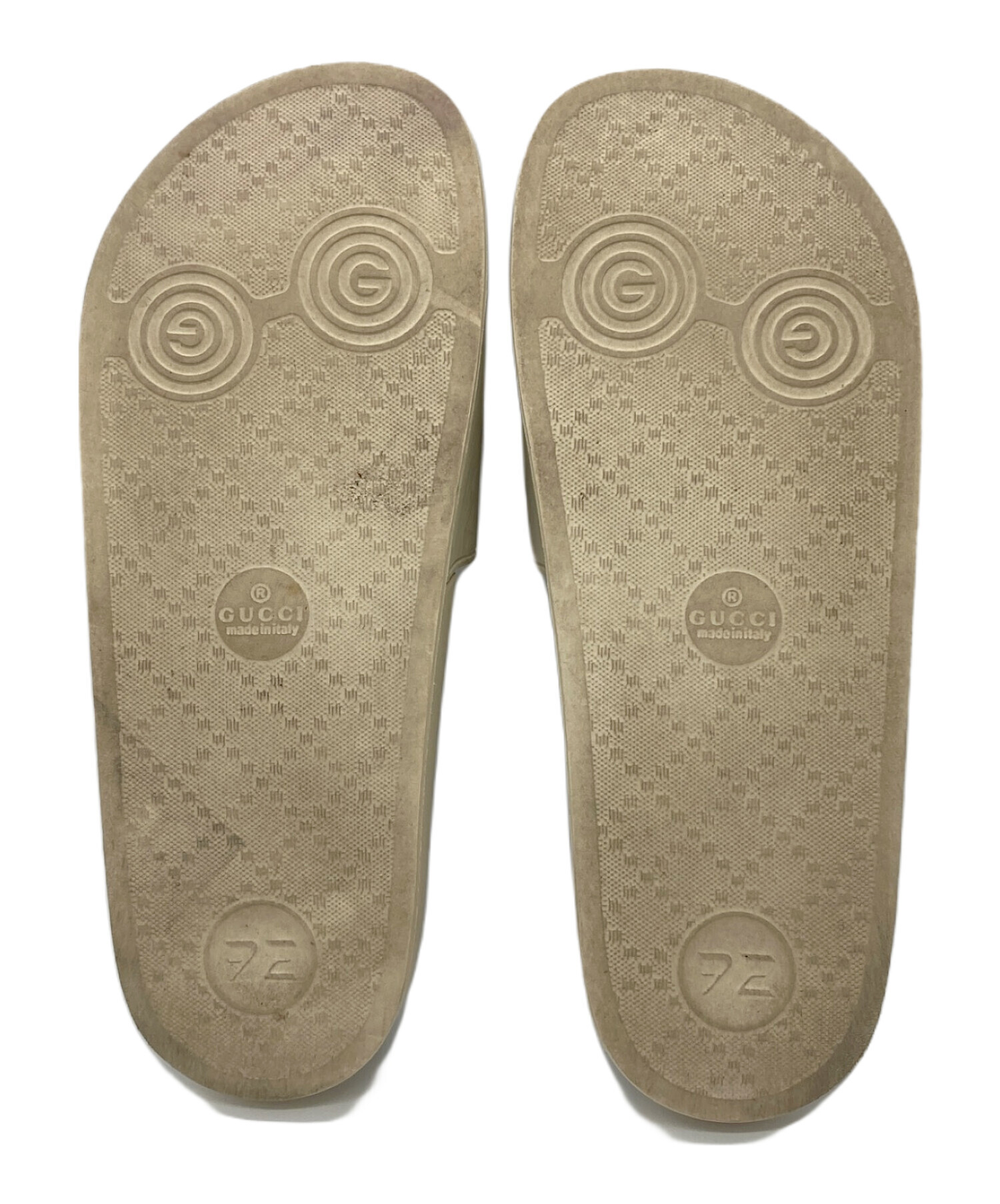 中古・古着通販】GUCCI (グッチ) シャワーサンダル ベージュ サイズ:7