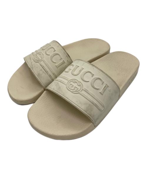 GUCCI トングサンダル ベージュ・グレー 中古・古着通販】GUCCI (グッチ) シャワーサンダル ベージュ サイズ:7