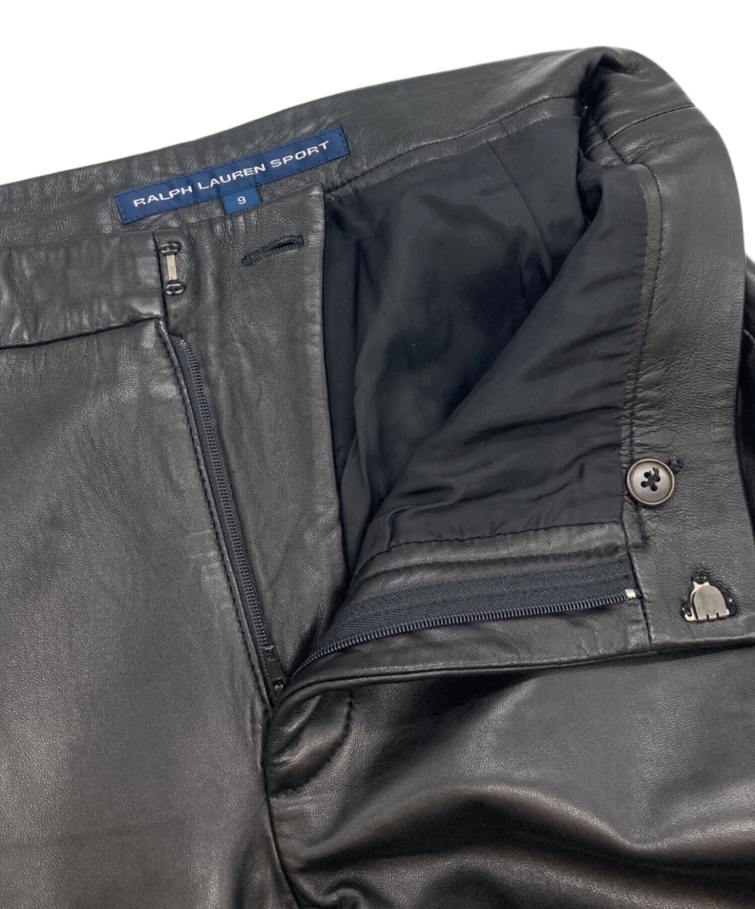 00s Ralph Lauren レザーパンツ 羊革 ラムレザー ブラウン 本革 中古・古着通販】RALPH LAUREN SPORT (ラルフローレン スポーツ