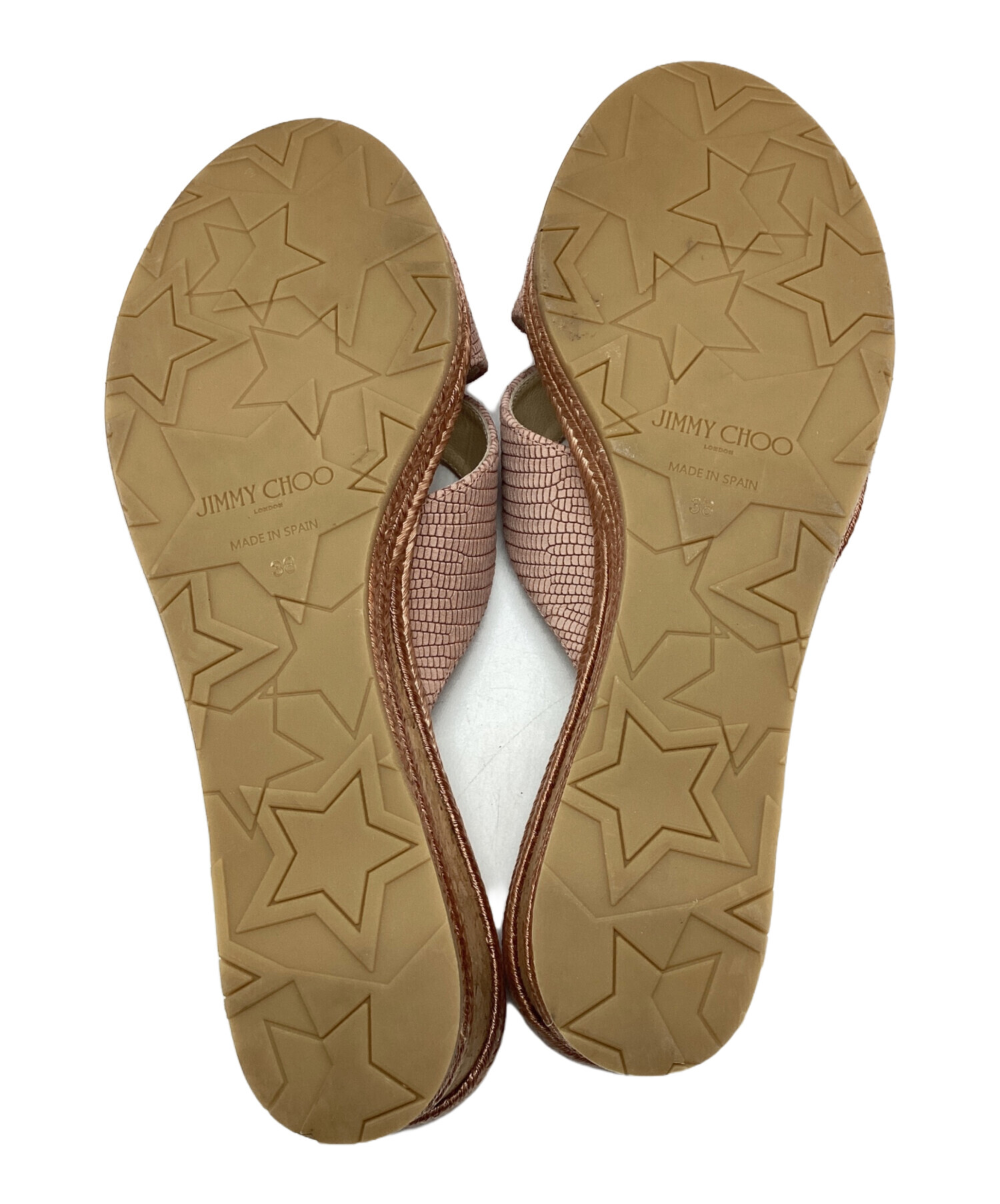 中古・古着通販】JIMMY CHOO (ジミーチュウ) クロスサンダル ピンク