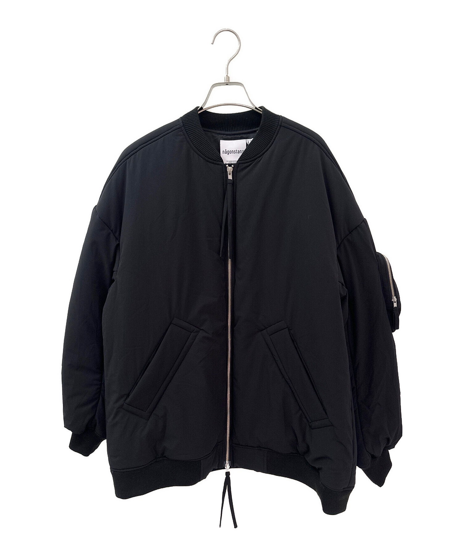 någontans ブラック ジャンパー S 中古・古着通販】nagonstans (ナゴンスタンス) stadium jumper