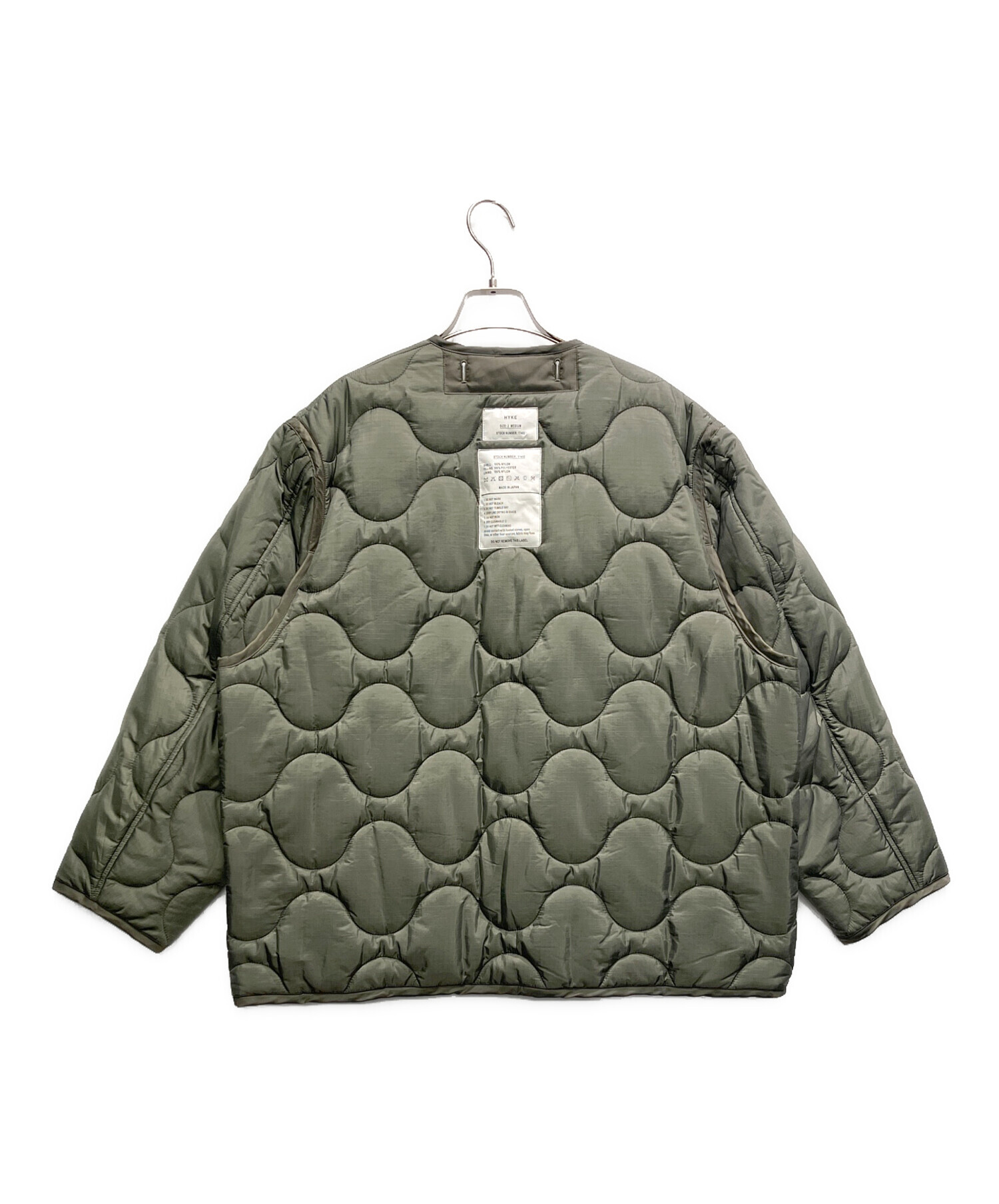 【レアサイズ】HYKE QUILTED COAT size3 中古・古着通販】HYKE (ハイク) QUILTED LINER JACKET カーキ サイズ:2