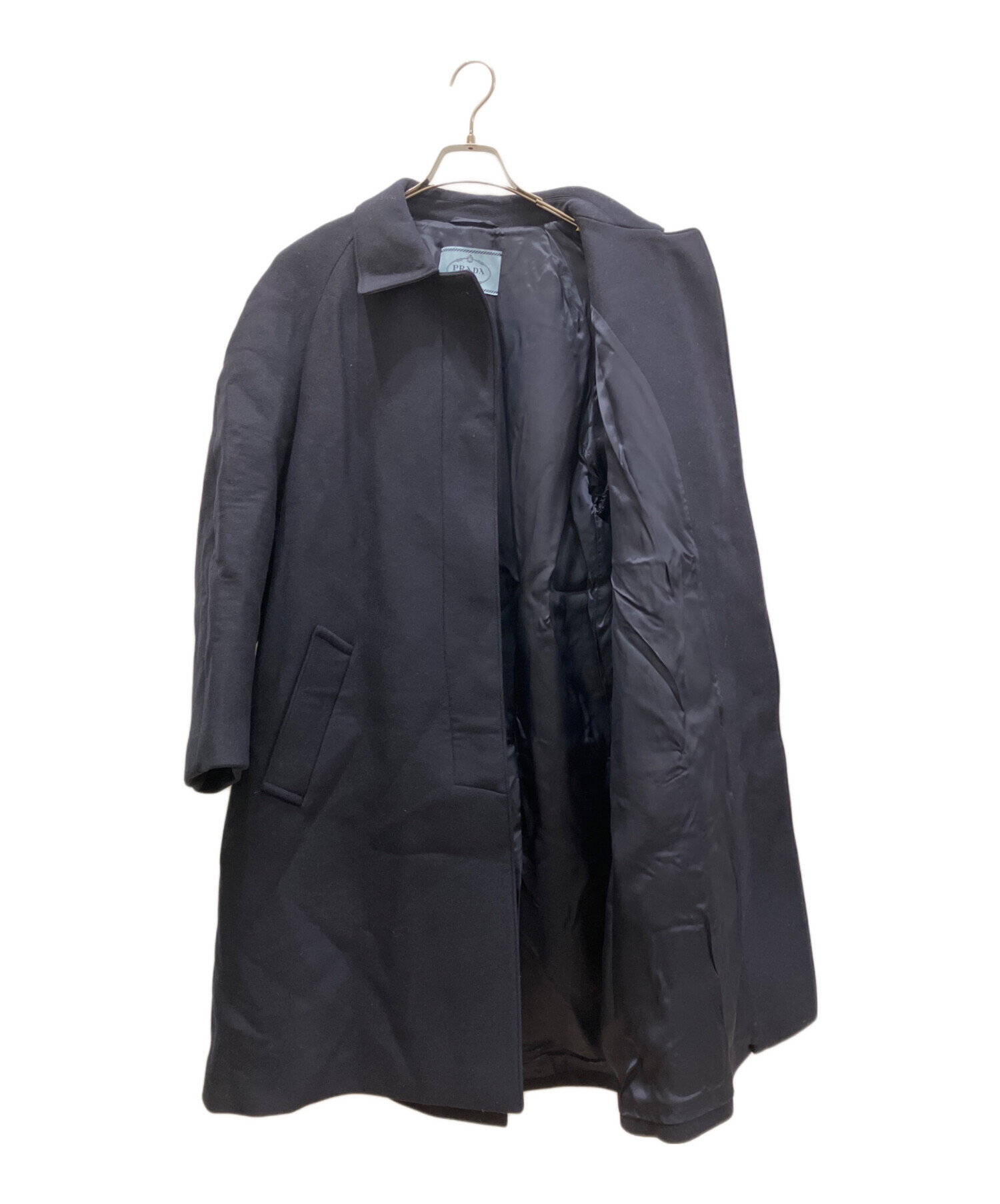 中古・古着通販】PRADA (プラダ) ウールコート ネイビー サイズ