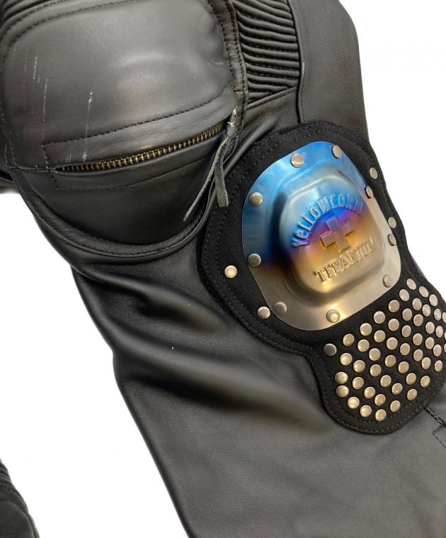 YELLOW CORN CLUB レザーパンツ ブラック 3L 中古・古着通販】YeLLOW CORN (イエローコーン) チタニウムレザー