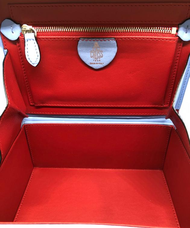 【美品】  MARK CROSS / マーク クロス | Grace mini Box Bag トランクショルダーバッグ | ブラック/シルバー | レディース 美品】 MARK CROSS / マーク クロス | Grace mini Box Bag トランク