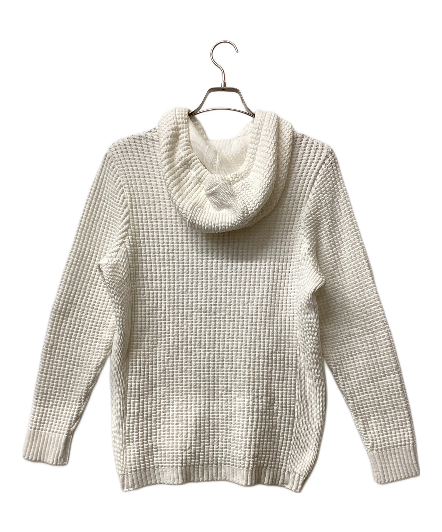 SeaGreen ホワイトワッフル編みフード付きパーカー レディース 中古・古着通販】Seagreen (シーグリーン) ワッフルジップパーカー