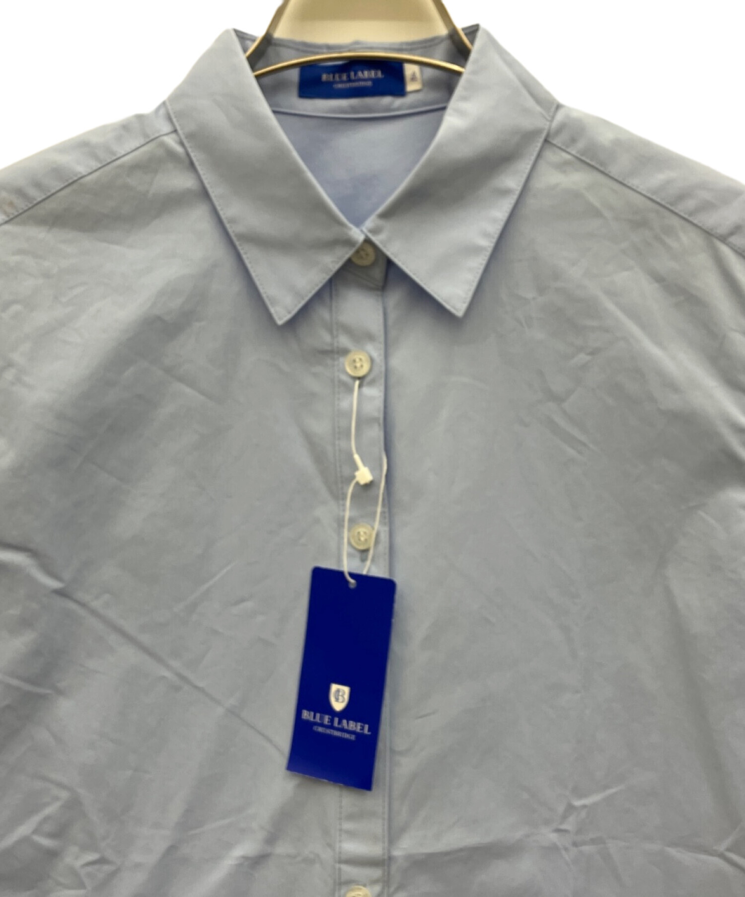 ブルーレーベルクレストブリッジ プレミアムブロードブラウス ブルー 36 中古・古着通販】BLUE LABEL CRESTBRIDGE (ブルーレーベルクレスト