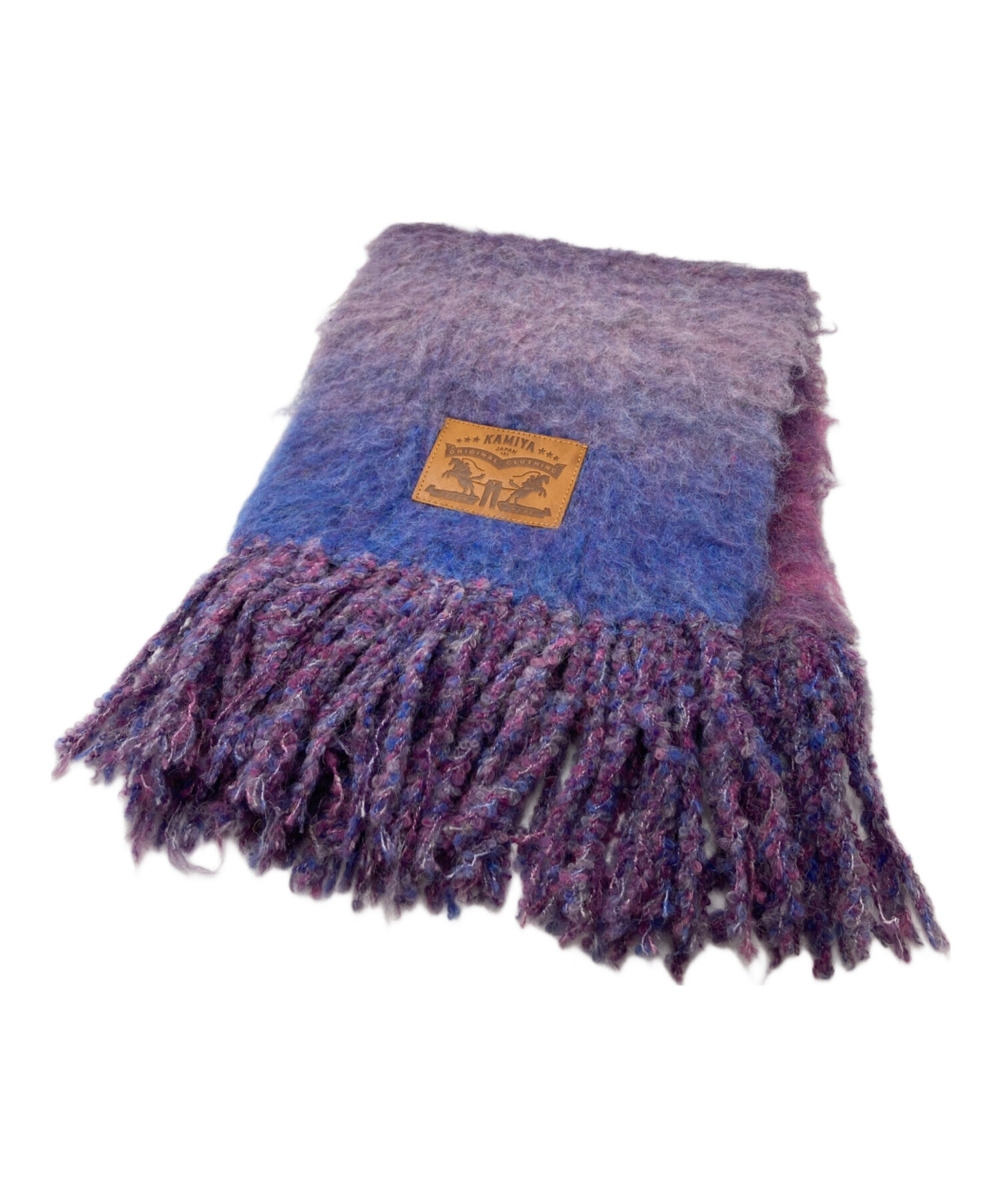 KAMIYA マフラー 紫 ムラサキ 中古・古着通販】KAMIYA (カミヤ) Dyeing Mufflar パープル 未使用品