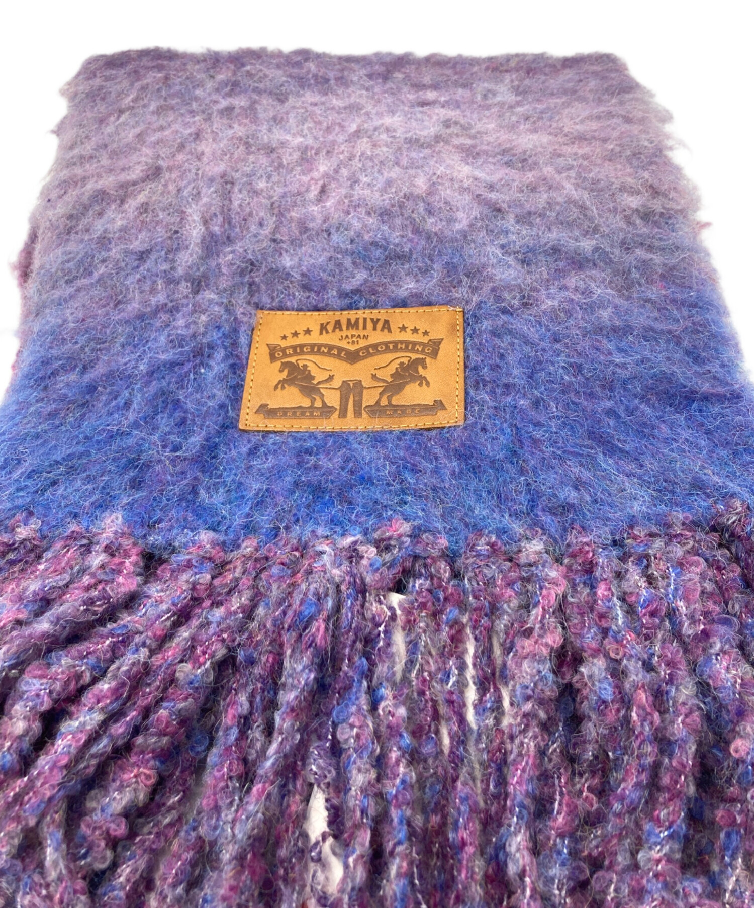 KAMIYA マフラー 紫 ムラサキ 中古・古着通販】KAMIYA (カミヤ) Dyeing Mufflar パープル 未使用品