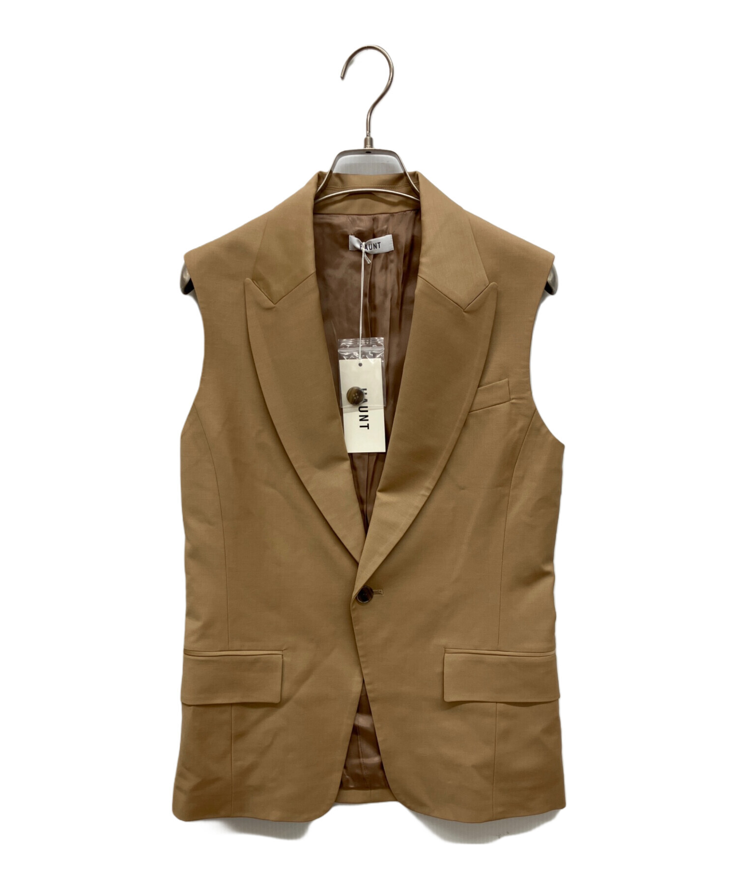 中古・古着通販】haunt (ハウント) TAILORED GILET ベージュ サイズ:38