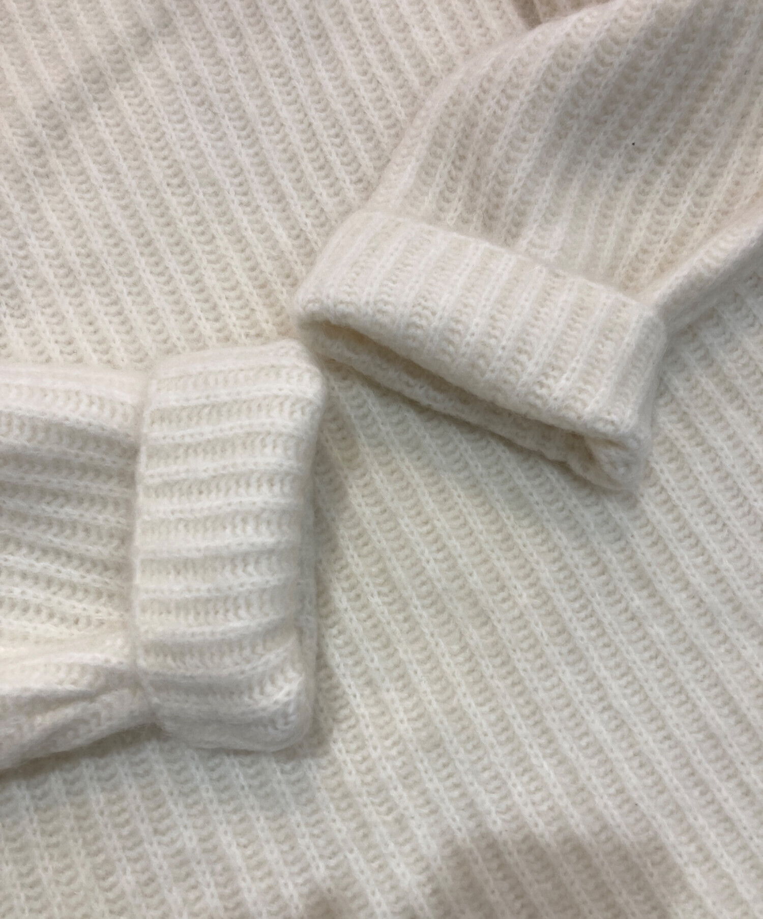 中古・古着通販】moose's (ムース) cloudy mohair knit ホワイト