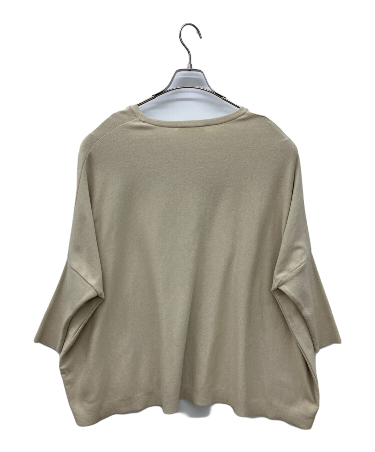 【ビアズリー】コットンビッグニット 長袖 F ウォッシャブル ベージュ ビアズリー】コットンビッグニット 長袖 F ウォッシャブル ベージュ