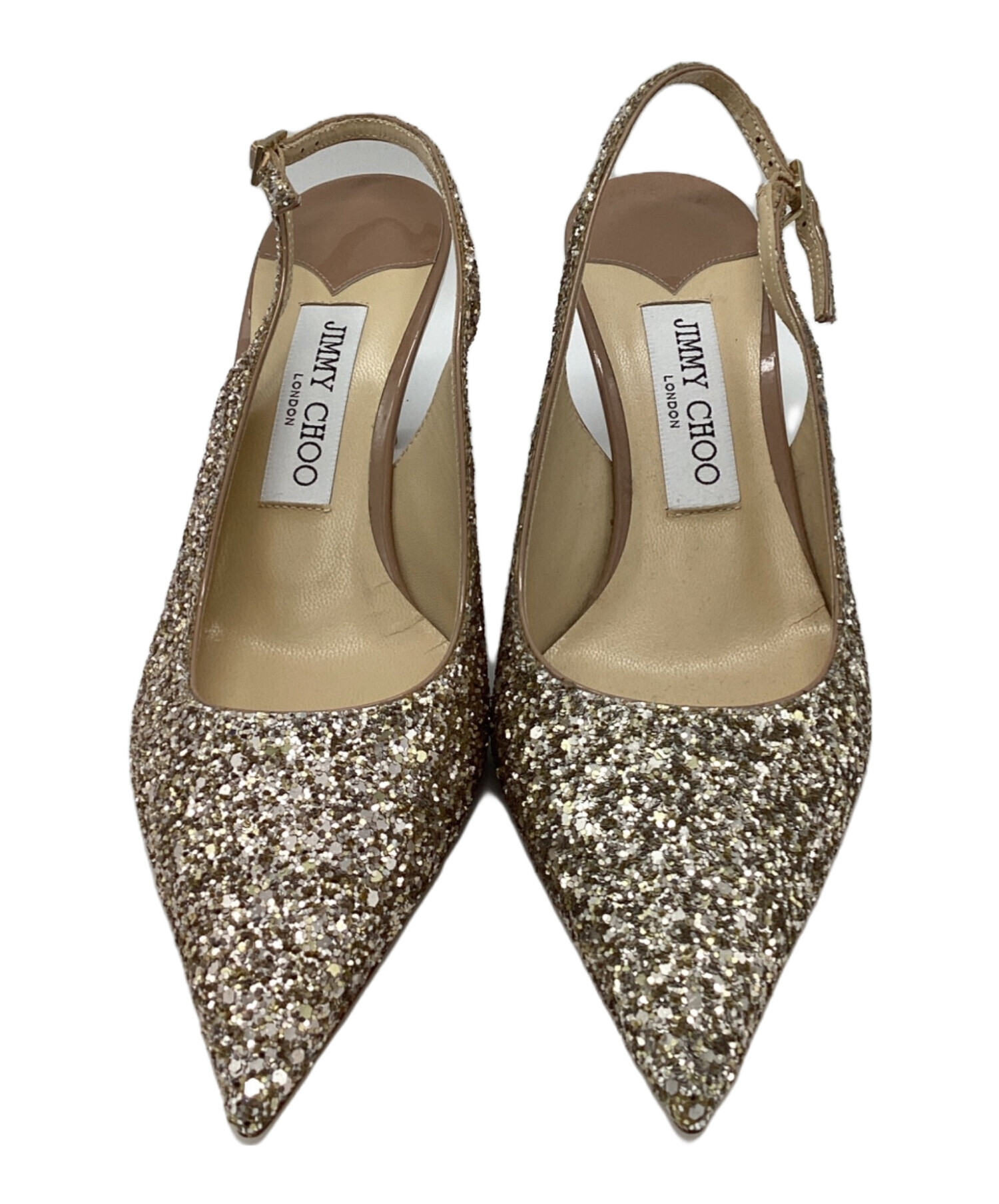 中古・古着通販】JIMMY CHOO (ジミーチュウ) グリッターパンプス