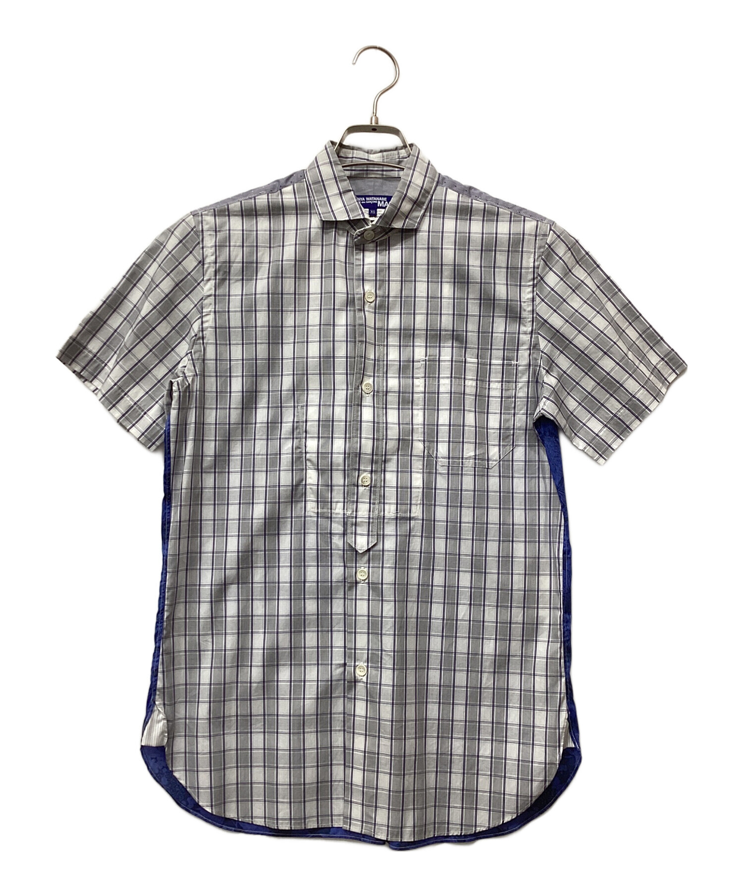 junya watanabe man 切り替えシャツ　ギンガムチェック　Mサイズ 中古・古着通販】JUNYA WATANABE MAN (ジュンヤワタナベマン) フラワー