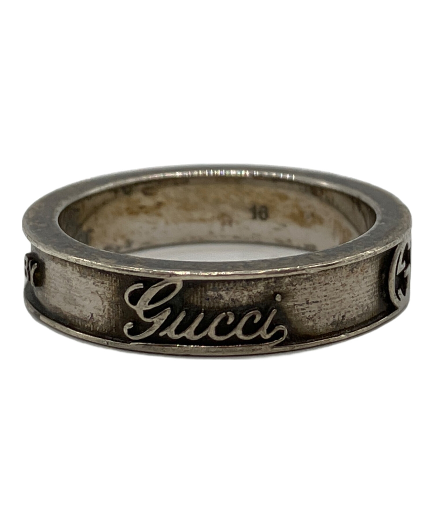 中古・古着通販】GUCCI (グッチ) ヴィンテージロゴリング シルバー