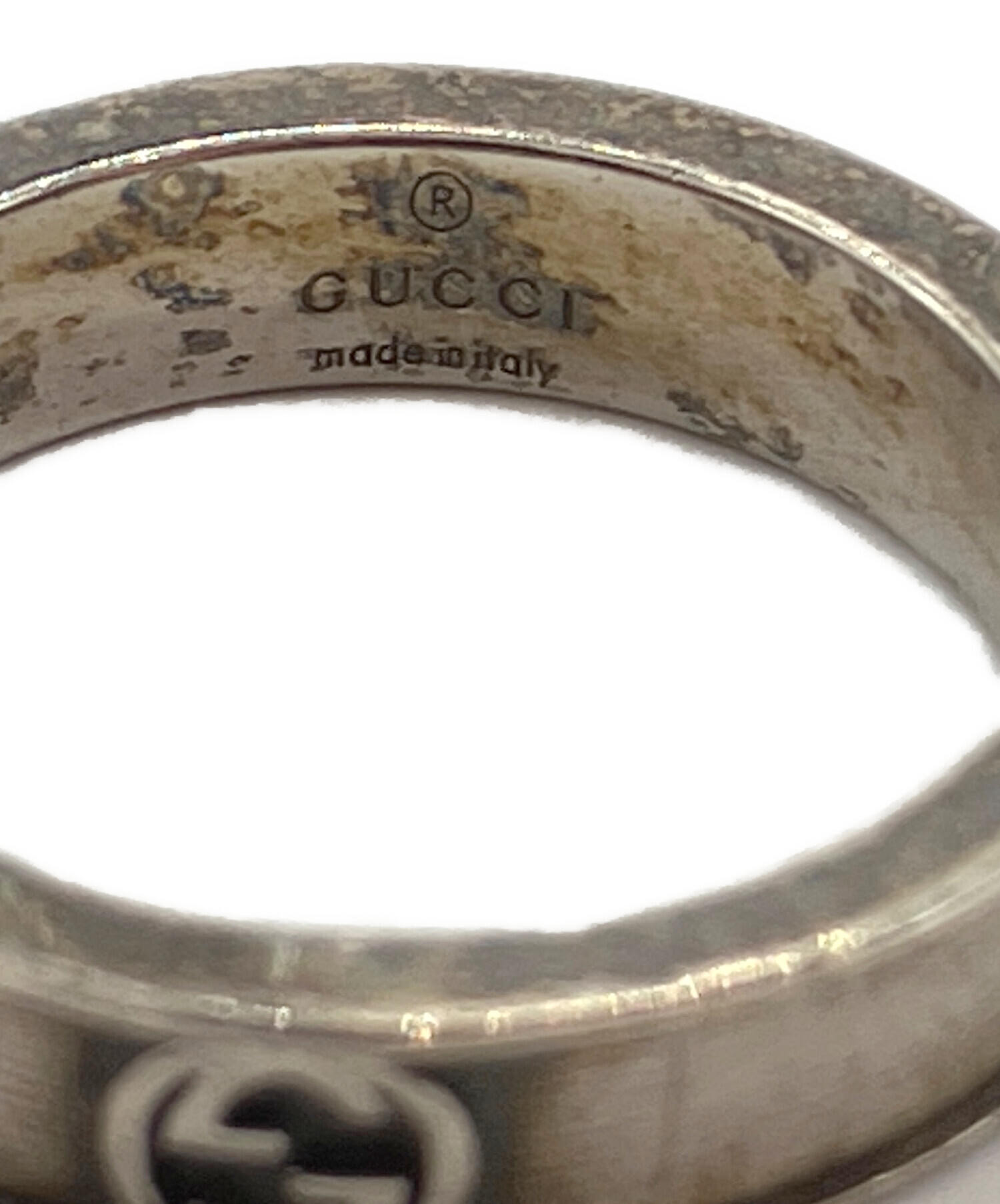 中古・古着通販】GUCCI (グッチ) ヴィンテージロゴリング シルバー