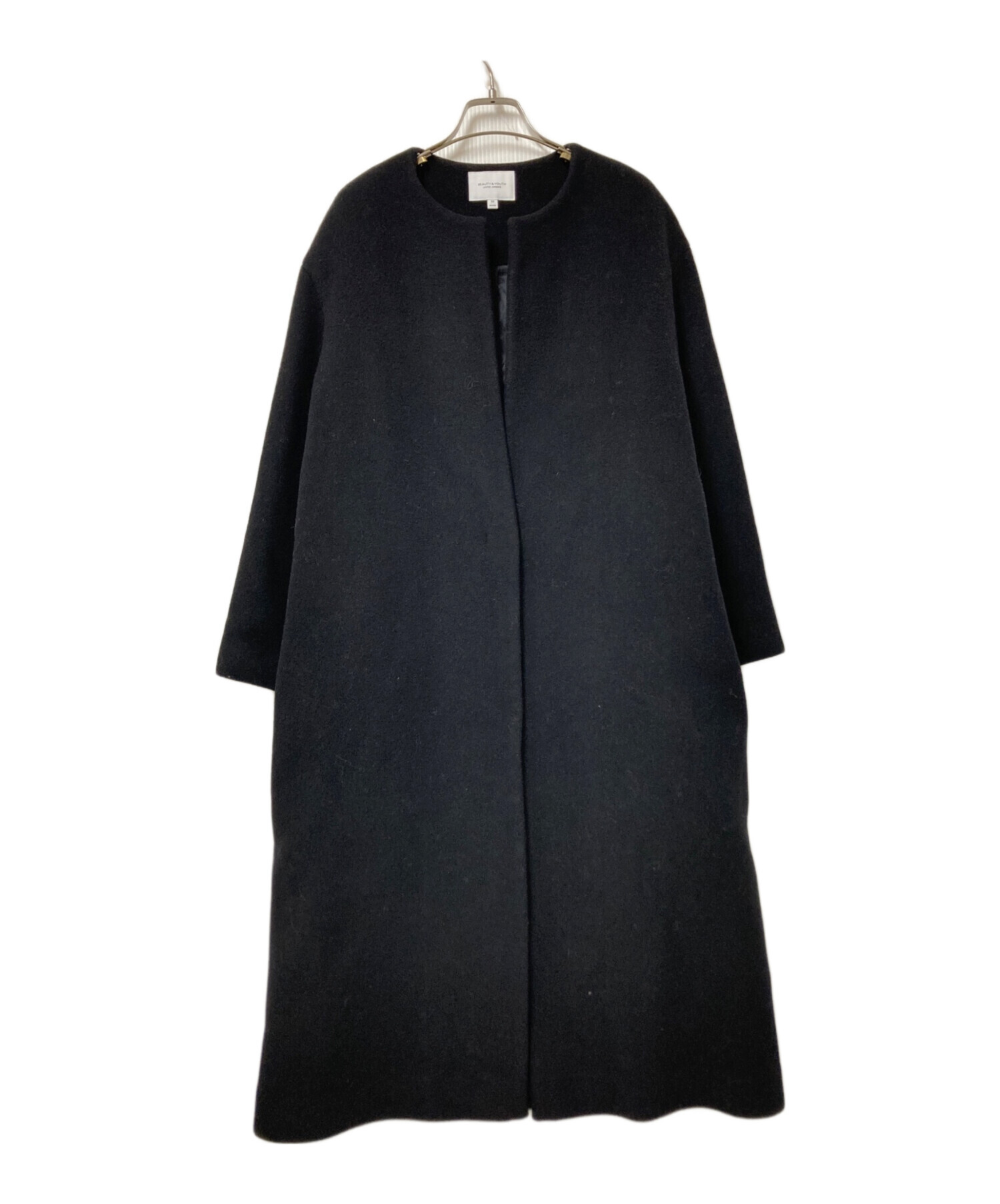 BEAUTY & YOUTH ブラックロングコート BEAUTY&YOUTH UNITED ARROWS