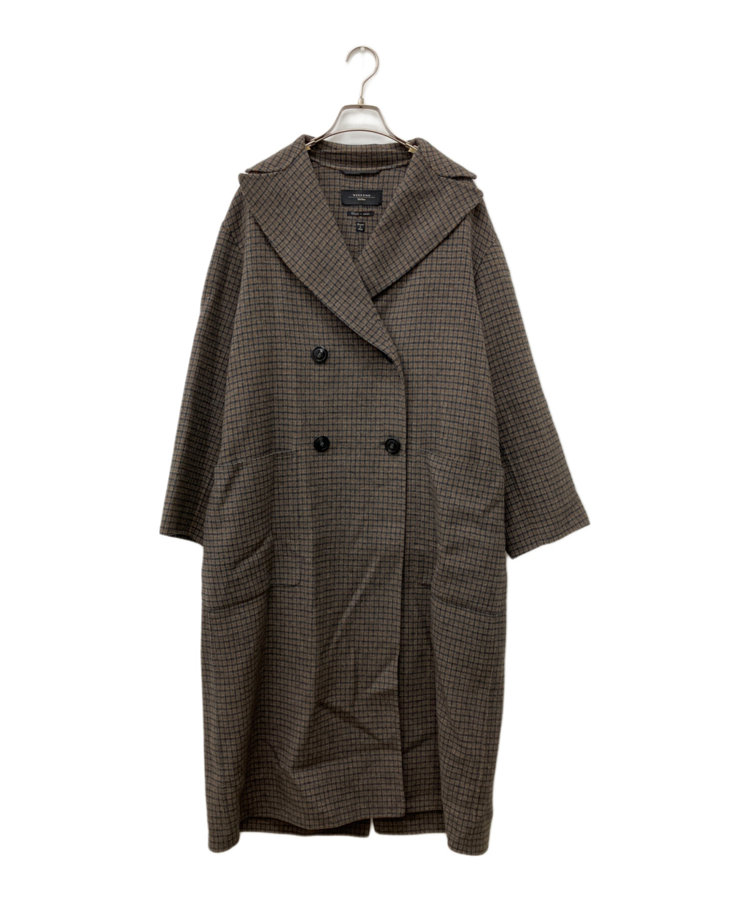 Weekend MaxMara チェック柄コート WEEKEND MAX MARA (ウィークエンド マックスマーラ) フリンジ チェック