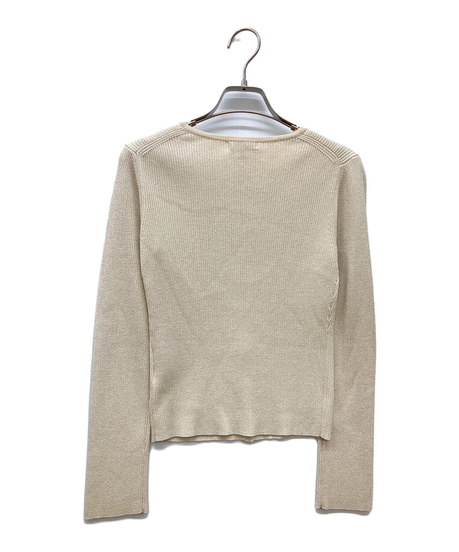 中古・古着通販】TOCCA (トッカ) SILK RIB CARDIGAN ベージュ