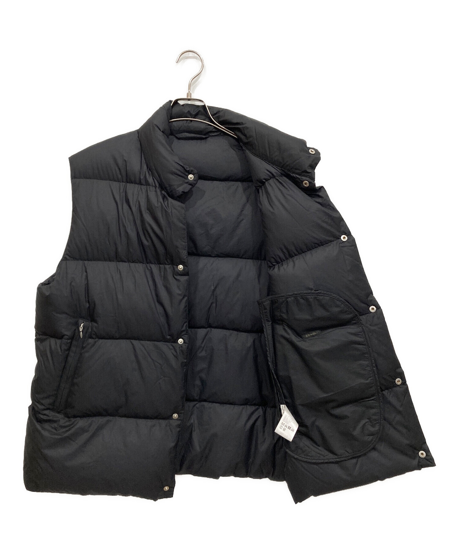 中古・古着通販】COMOLI (コモリ) ダウンベスト ブラック サイズ:3