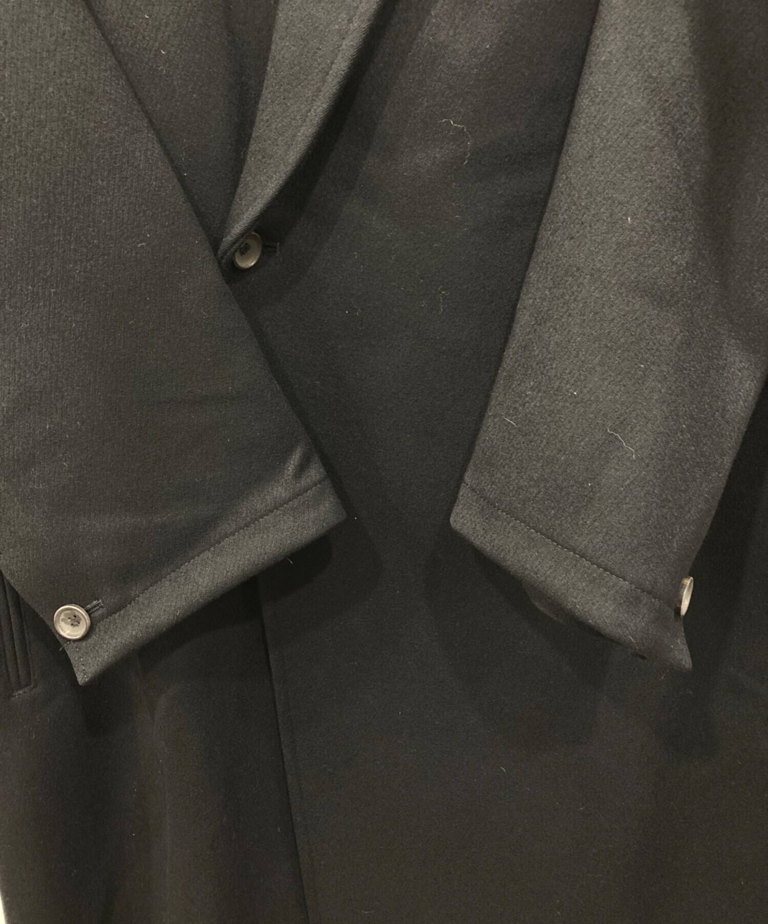 中古・古着通販】THE RERACS (ザ リラクス) チェスターコート ブラック