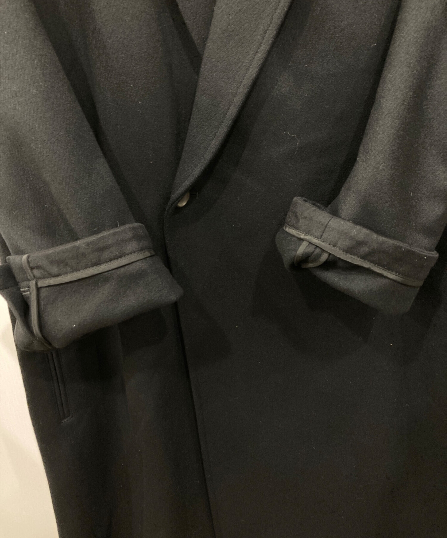 中古・古着通販】THE RERACS (ザ リラクス) チェスターコート ブラック