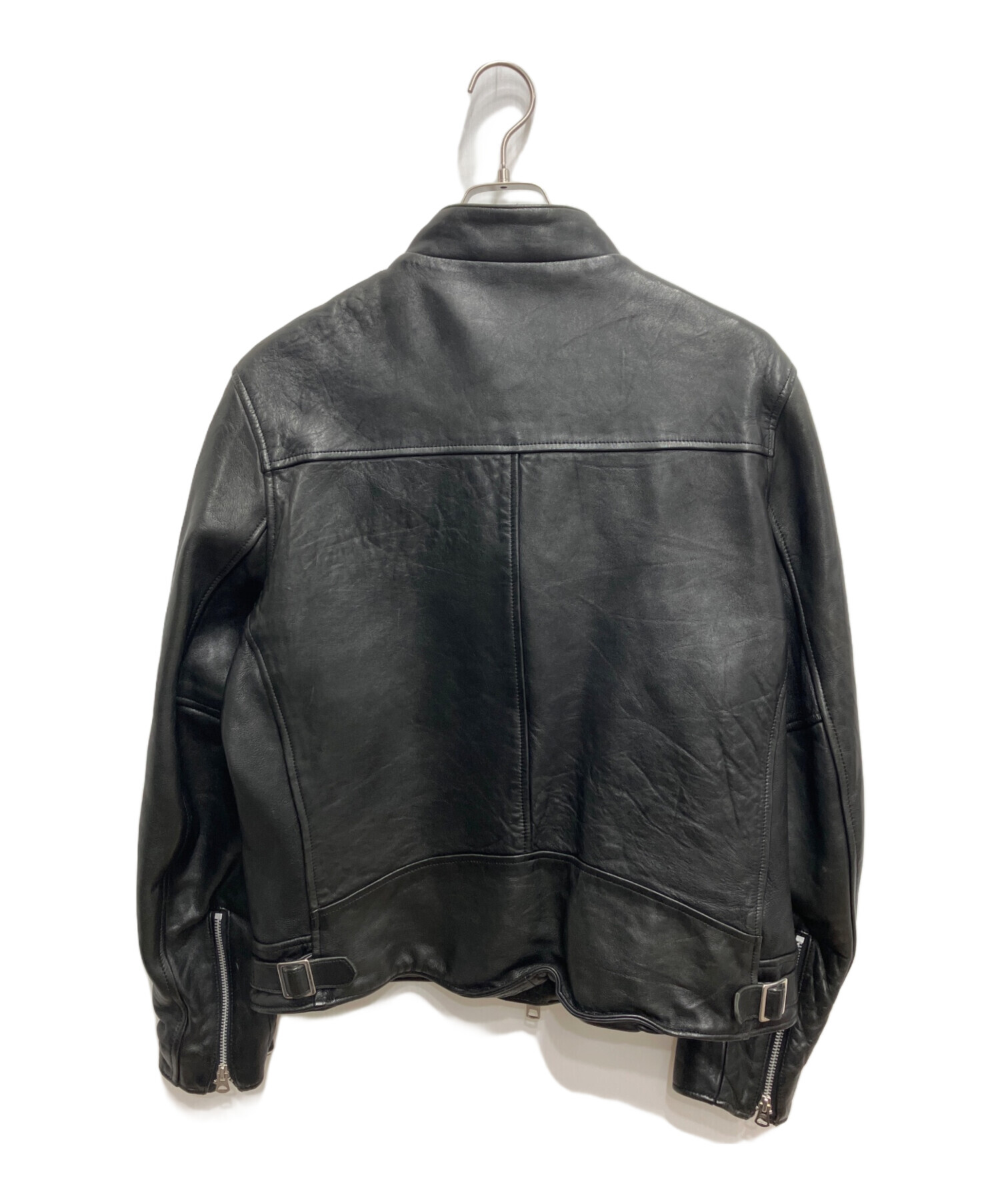 ショット ダブル ライダース ブラック Sサイズ相当 中古・古着通販】Schott (ショット) ダブルライダースジャケット