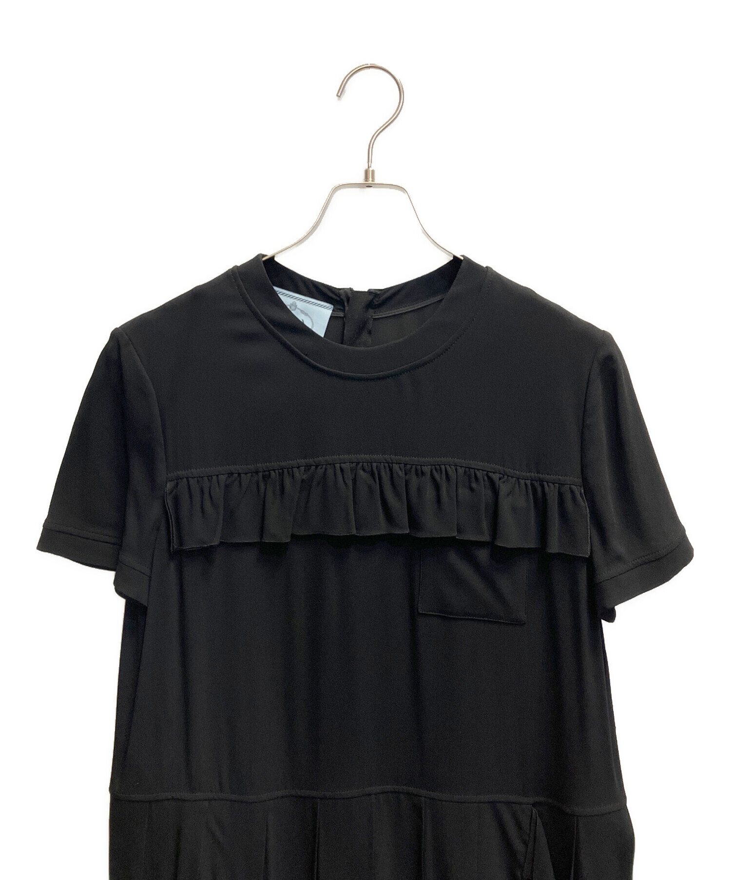 中古・古着通販】PRADA (プラダ) プリーツ切替フリルワンピース