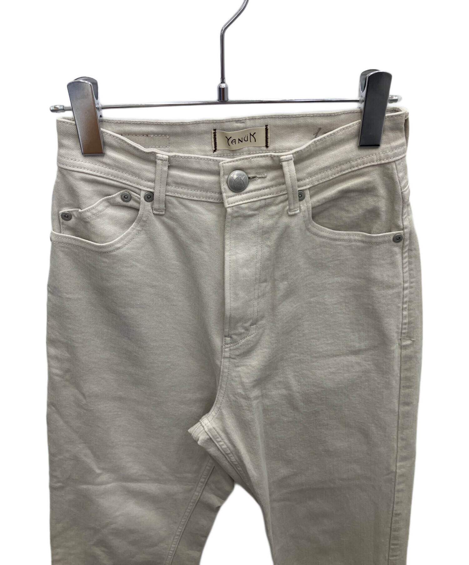 中古・古着通販】YANUK (ヤヌーク) ハイウエストパンツ ベージュ 