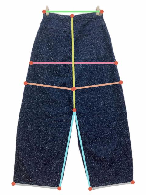 中古・古着通販】Ameri (アメリ) MEDI SCRATCH OVAL WIDE DENIM ワイド
