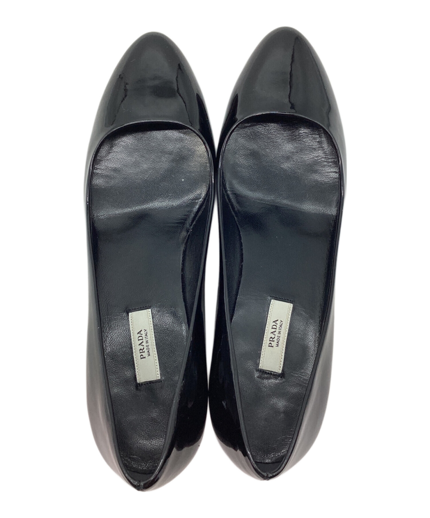 中古・古着通販】PRADA (プラダ) エナメルパンプス ブラック サイズ:37 