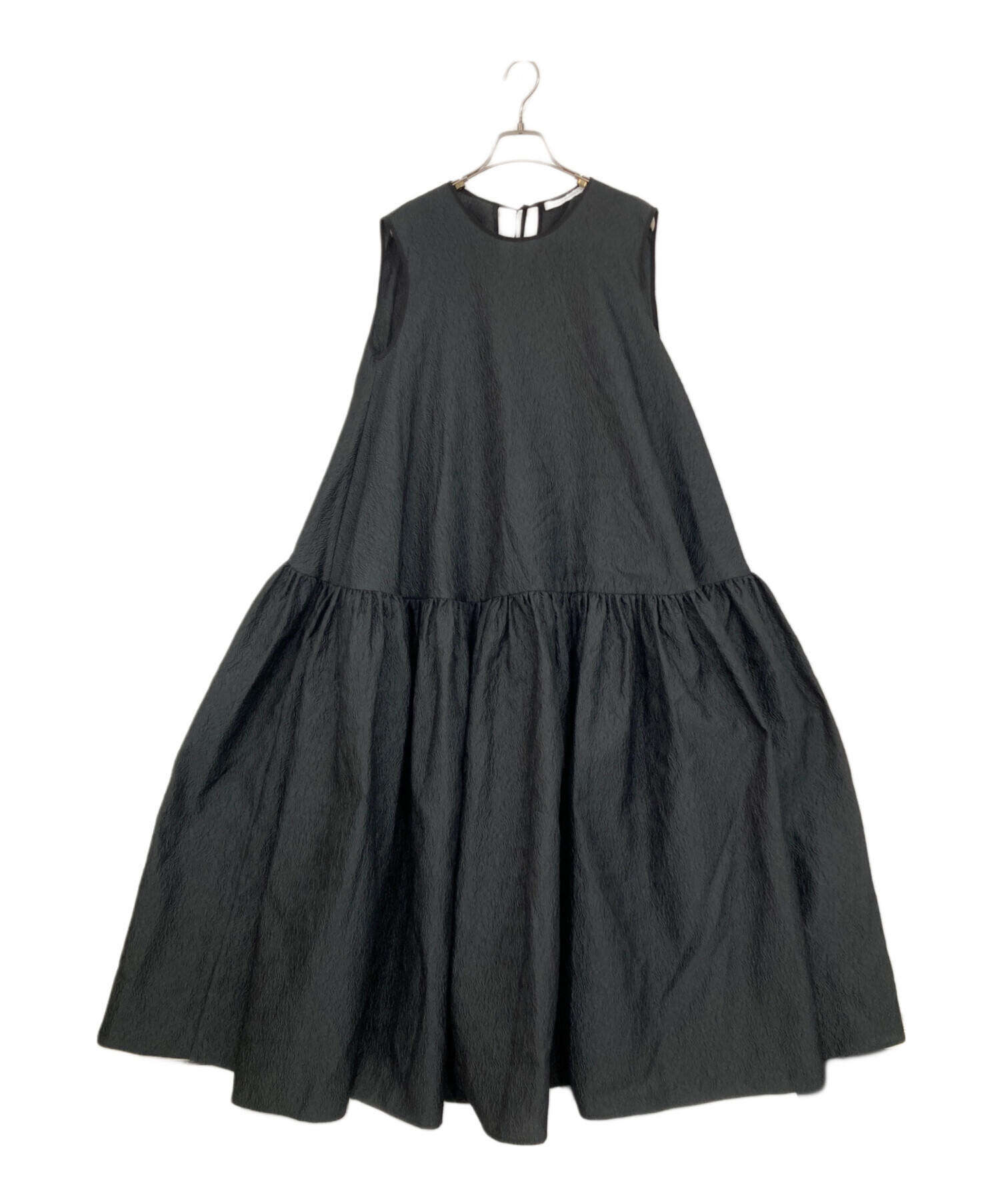 CECILIE BAHNSEN ローズマリースカート ジャガード フレア 黒 CECILIE