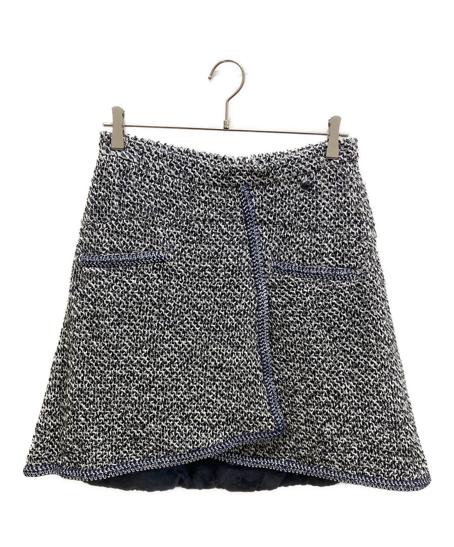 中古・古着通販】CHANEL (シャネル) ツイードスカート グレー