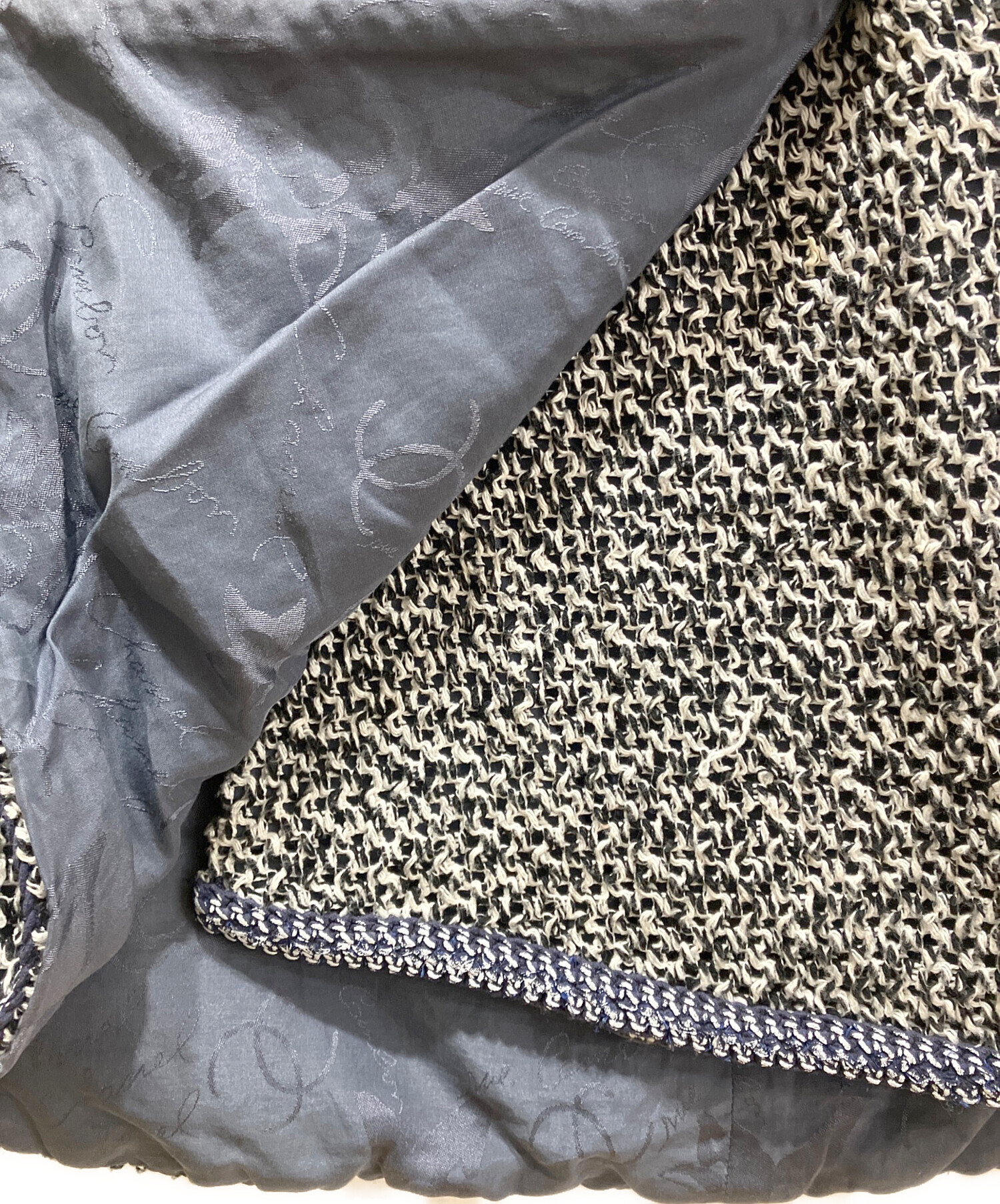 中古・古着通販】CHANEL (シャネル) ツイードスカート グレー サイズ