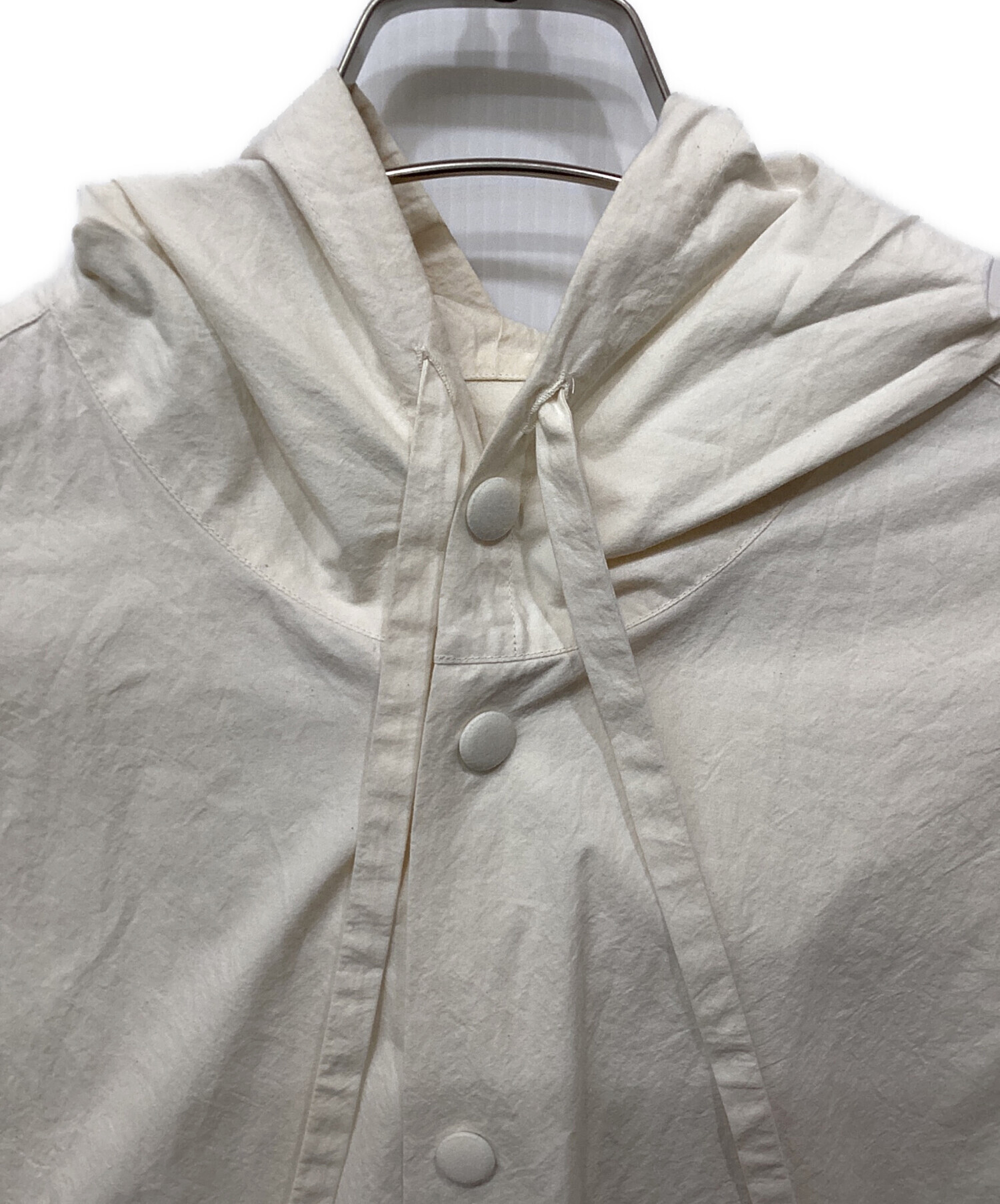 中古・古着通販】JIL SANDER (ジルサンダー) フードシャツ アイボリー