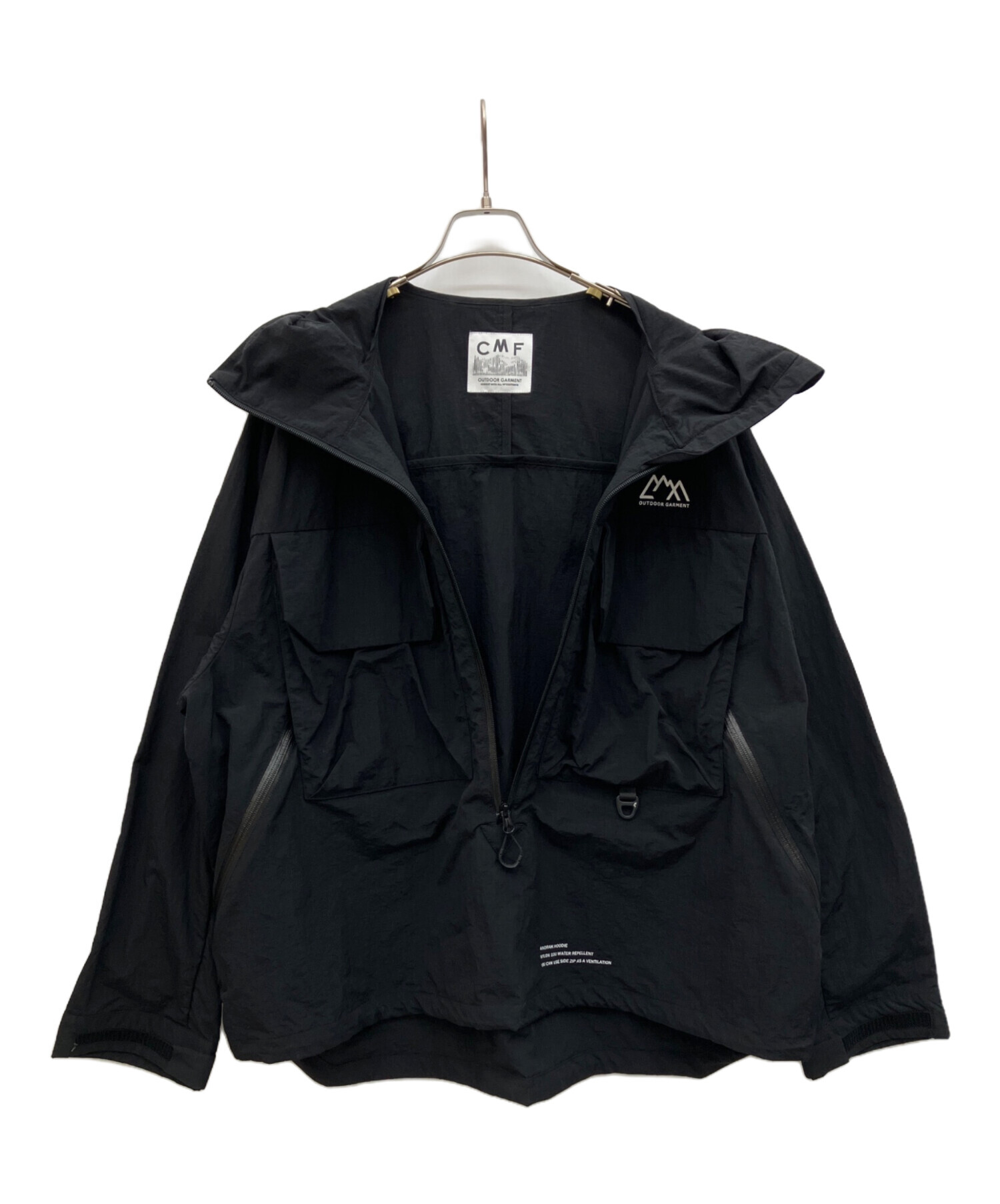 【未使用】CMF OUTDOOR GARMENT アノラックフーディー 黒 M 中古・古着通販】CMF OUTDOOR GARMENT (コンフィーアウトドア
